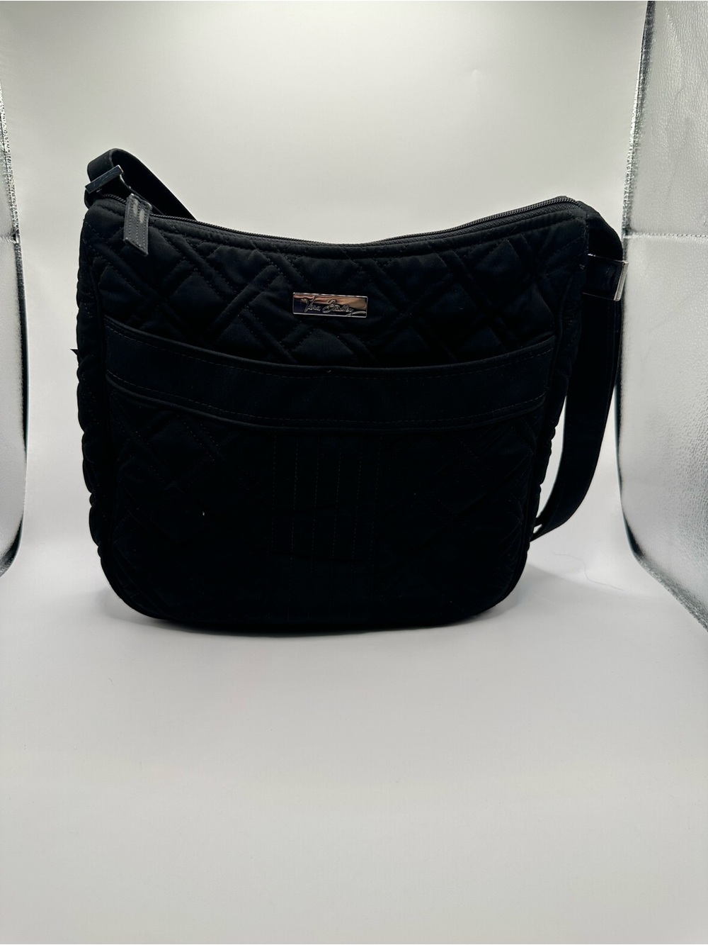 Vera Bradley Black  Quilted Crossbody Shoulder Bag